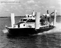 First-day certificates and trials of the VA-3 hovercraft - Cruising off Netley Beach (Nick Gurney).