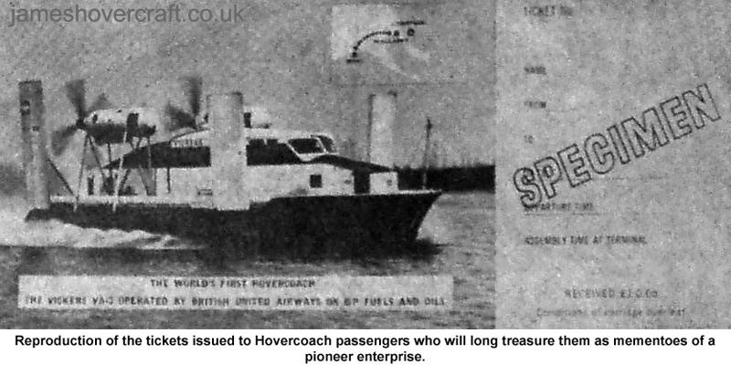 Liverpool Echo article about the VA-3 service - Ticket for travel on the VA3, the world's first hovercoach (Paul Greening).