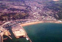 About me - Dover Harbour from the air (James Rowson).
