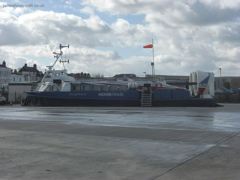 AP1-88 hovercraft - Island Express seen landed at Ryde (Photo: me)