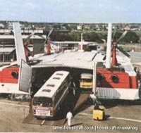 SRN4 The Prince of Wales (GH-2054) with Hoverlloyd -   (The <a href='http://www.hovercraft-museum.org/' target='_blank'>Hovercraft Museum Trust</a>).