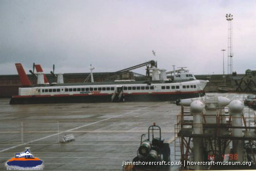 SRN4 The Princess Margaret (GH-2006) with Hoverspeed in the late 1990s -   (submitted by The <a href='http://www.hovercraft-museum.org/' target='_blank'>Hovercraft Museum Trust</a>).