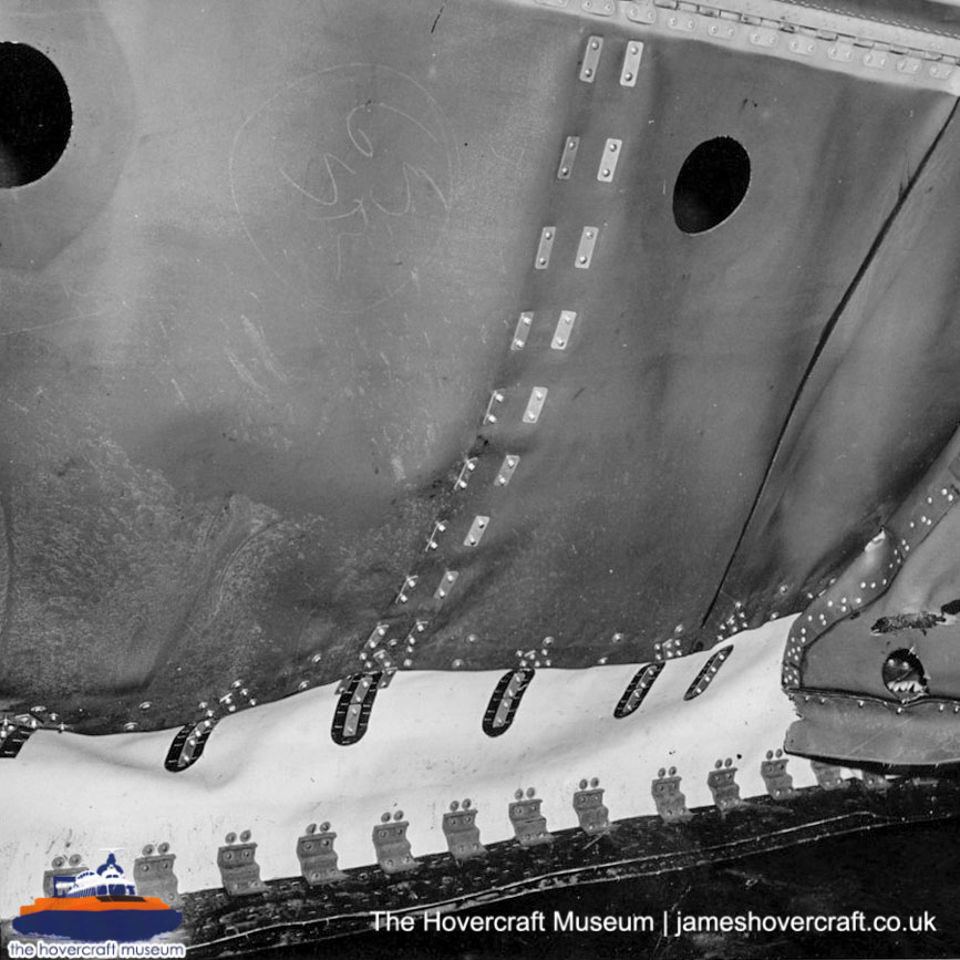 SRN6 close-up details - Skirt (submitted by The Hovercraft Museum Trust).