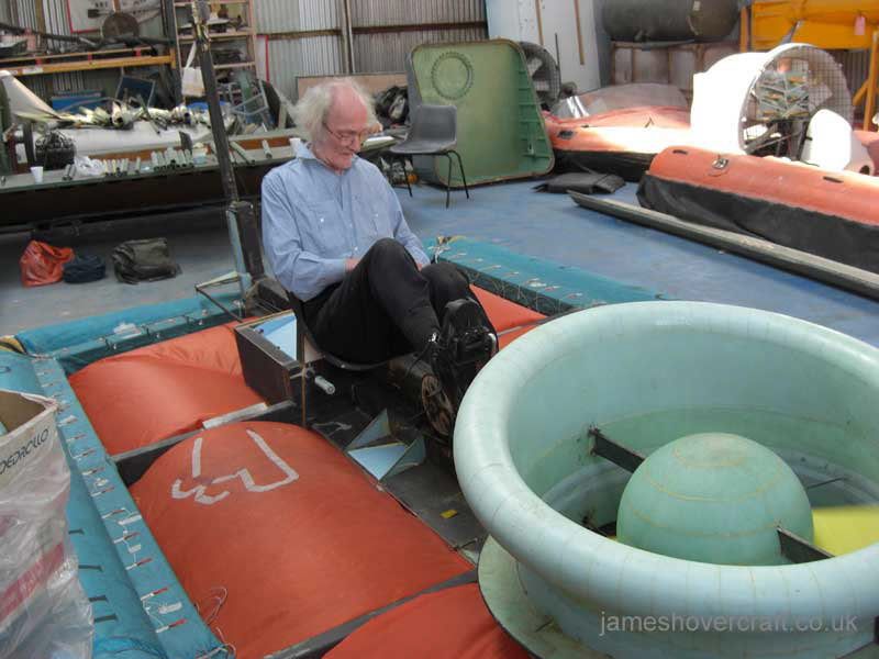 Human Powered Hovercraft at the 2011 Hovershow - Chris in the hotseat (submitted by James Rowson).