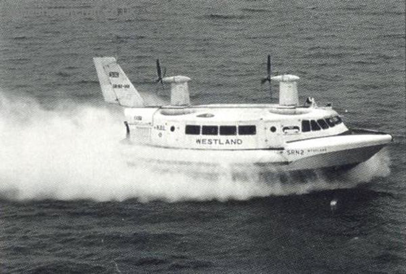 The SRN2 at Westland - At cruise across the Solent (Peter Insole).
