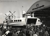 Building the SRN4, at the time the world's largest hoverport, at the British Hovercraft Corporation's Columbine Works - Public open day of the first SRN4 under construction, without bow doors or skirt (Nigel Thornton).