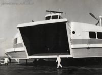 Building the SRN4, at the time the world's largest hoverport, at the British Hovercraft Corporation's Columbine Works - Public open day of the first SRN4 under construction, without bow doors or skirt (Nigel Thornton).