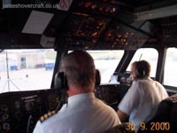 The last days of the SRN4 cross-channel service with Hoverspeed - In the flight-deck of The Princess Margaret (GH-2007) during a pirhouette departure from Calais (James Rowson).