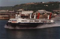 SRN4s operating with Hoverspeed - The Princess Anne (GH-2006) departing Dover