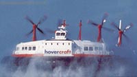 SRN4s operating with Hoverspeed - The Princess Anne (GH-2006) from the front (Hoverspeed)