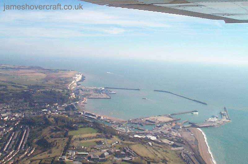 Dover Western Docks hoverport - Dover harbour from the air (James Rowson)