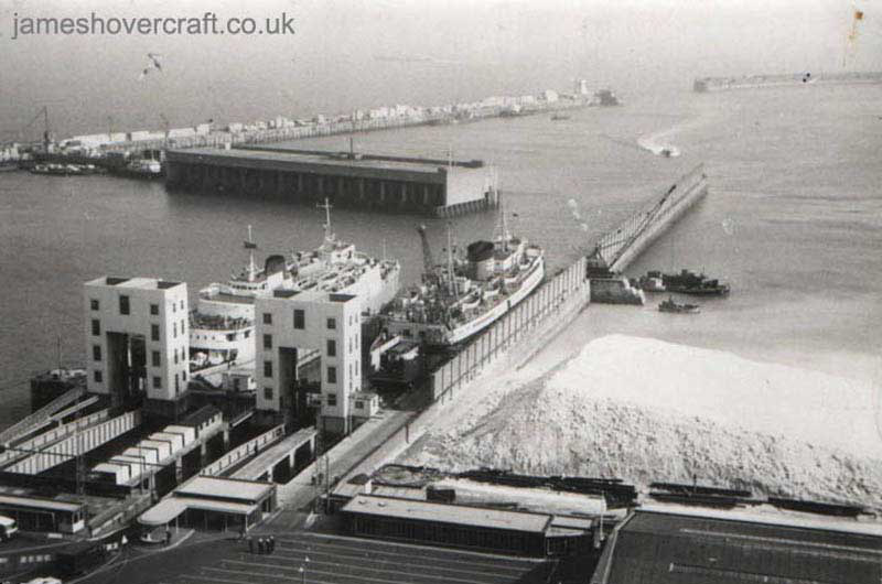 The Dover Eastern Docks, and when there was a Seaspeed hoverport there - Initial construction of the hoverport (submitted by Nigel Thornton).