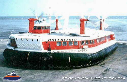 SRN4 The Prince of Wales (GH-2054) with Hoverlloyd -  (credit: The <a href='http://www.hovercraft-museum.org/' target='_blank'>Hovercraft Museum Trust</a>).