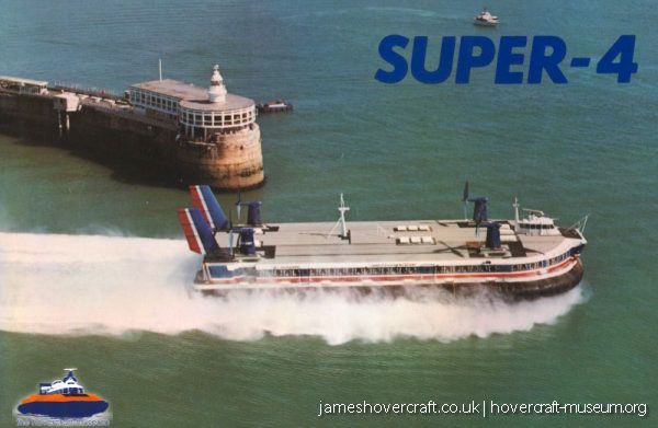 SRN4 The Princess Anne (GH-2007) with Seaspeed at Dover -  (credit: The <a href='http://www.hovercraft-museum.org/' target='_blank'>Hovercraft Museum Trust</a>).