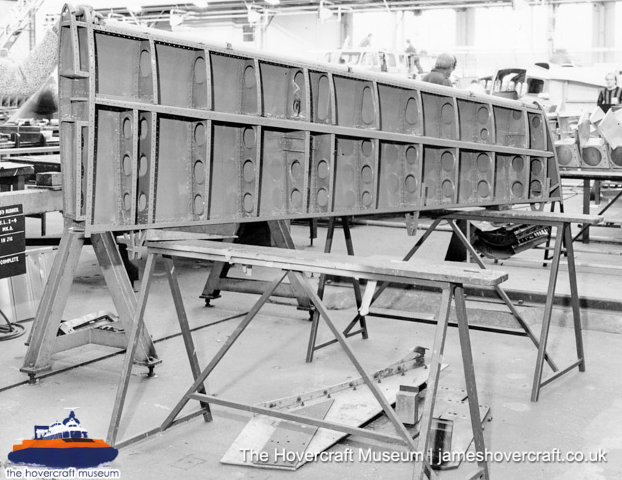 SRN6 close-up details - Aerofoil construction (credit: The Hovercraft Museum Trust).