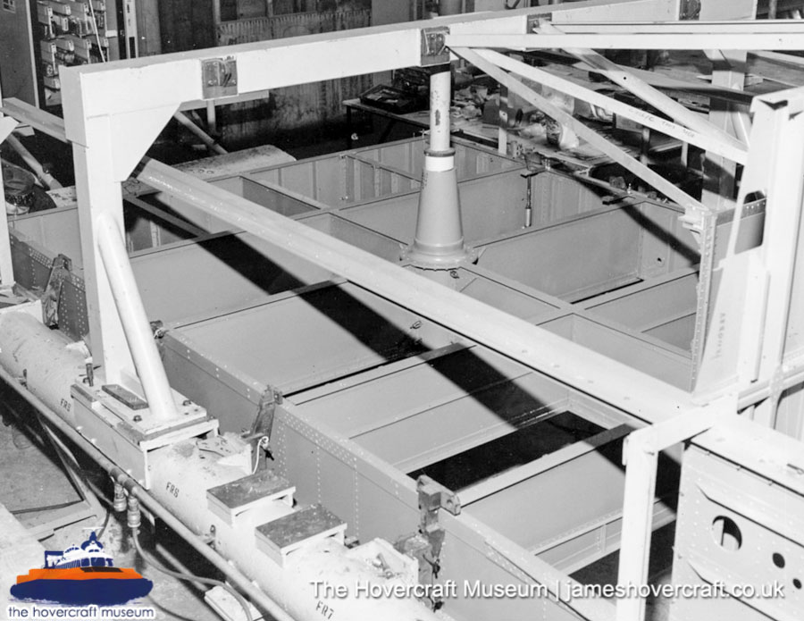 SRN6 close-up details - Factory crane (credit: The Hovercraft Museum Trust).
