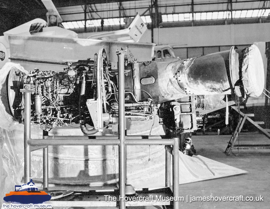 SRN6 close-up details - Engine (credit: The Hovercraft Museum Trust).