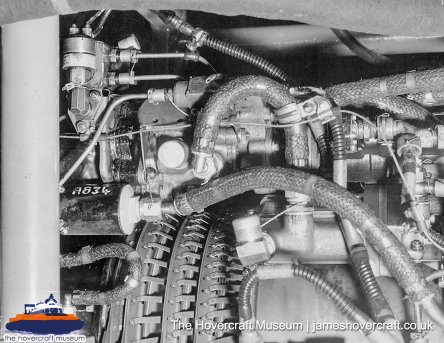 SRN6 close-up details - Hydraulics (credit: The Hovercraft Museum Trust).