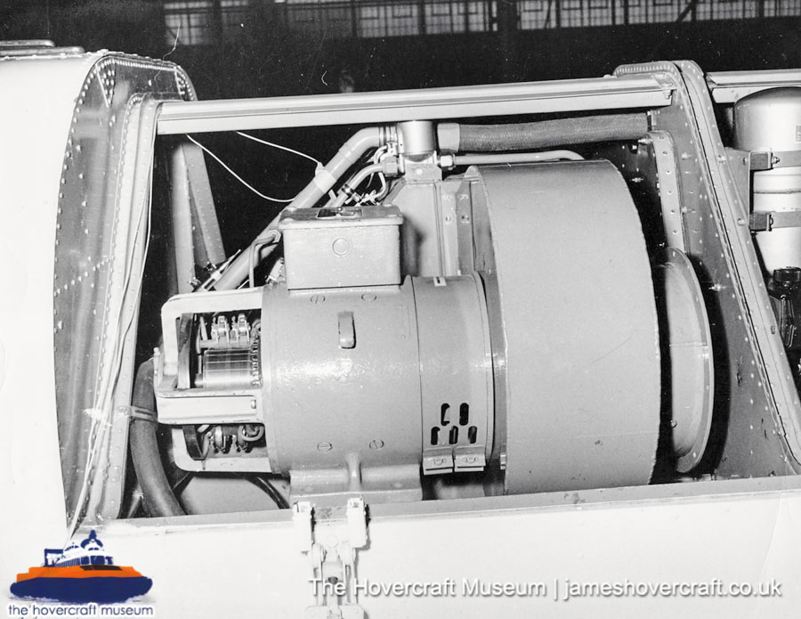 SRN6 close-up details - Electric motors (credit: The Hovercraft Museum Trust).