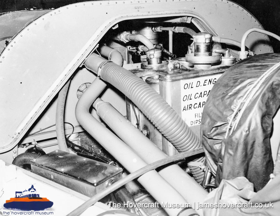 SRN6 close-up details - Oil system (credit: The Hovercraft Museum Trust).
