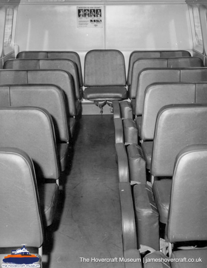 SRN6 close-up details - Passenger cabin (credit: The Hovercraft Museum Trust).