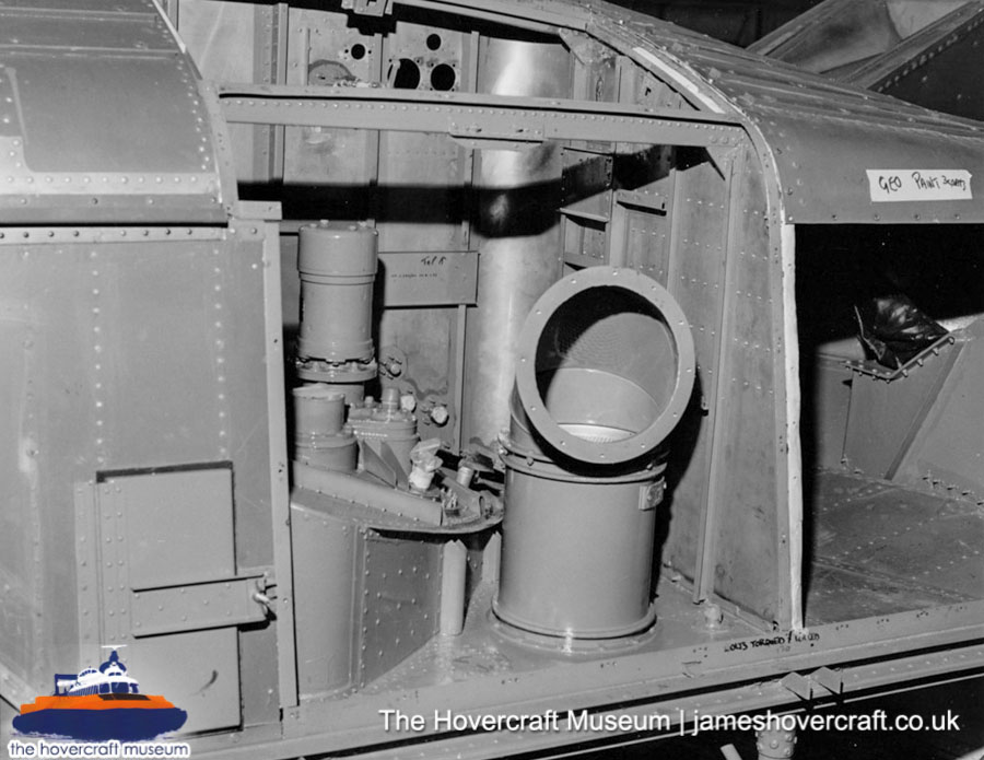 SRN6 close-up details - High-pressure hoses (credit: The Hovercraft Museum Trust).