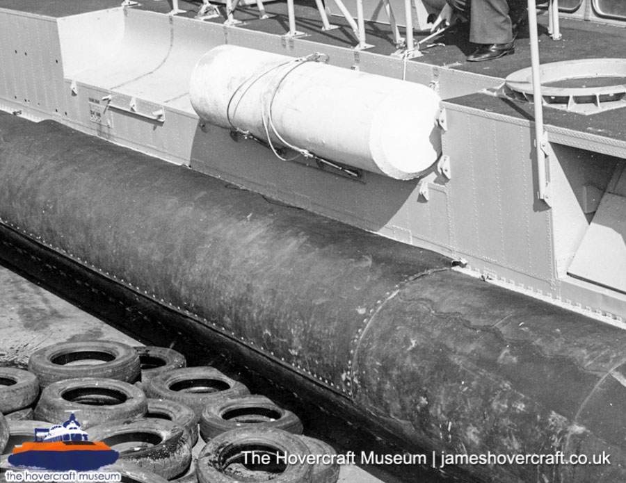 SRN6 close-up details - Skirt (credit: The Hovercraft Museum Trust).