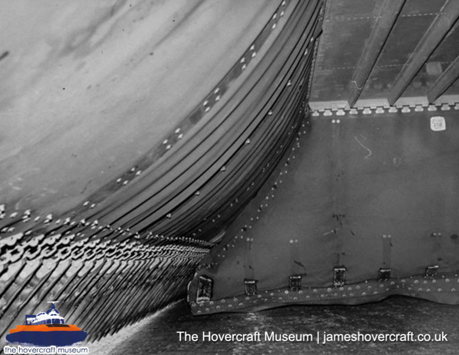 SRN6 close-up details - Skirt (credit: The Hovercraft Museum Trust).