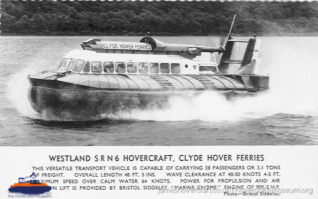 SRN6 with Clyde Hoverferries in Scotland -  (credit: The <a href='http://www.hovercraft-museum.org/' target='_blank'>Hovercraft Museum Trust</a>).