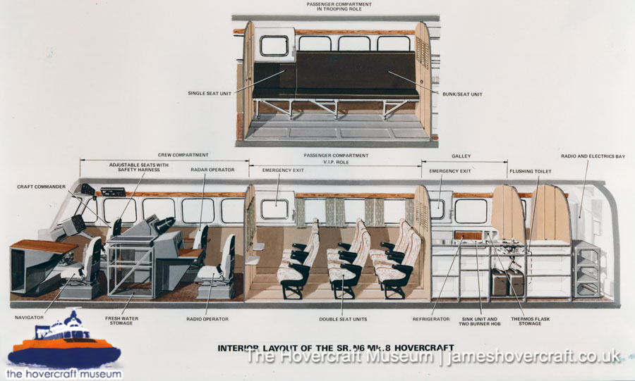 SRN6 diagrams - SRN6 general arrangement (credit: The <a href='http://www.hovercraft-museum.org/' target='_blank'>Hovercraft Museum Trust</a>).