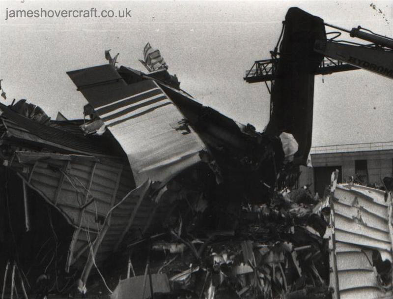 The SEDAM N500 Ingenieur Jean Bertin being broken up - Ingenieur Jean Bertin being scrapped (credit: Nigel Thorntonn).