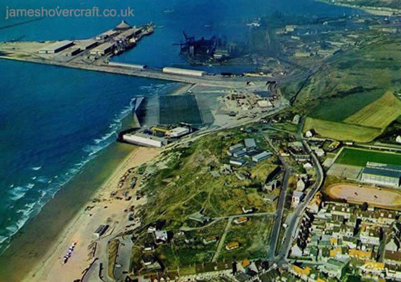Postcards of Boulogne Hoverport - Postcards of Boulogne hoverport from the air (credit: Nigel Thornton).