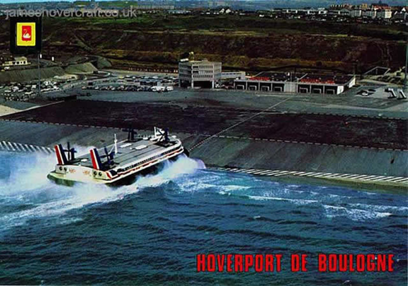 Postcards of Boulogne Hoverport - Postcards of Boulogne hoverport from the air (credit: Nigel Thornton).