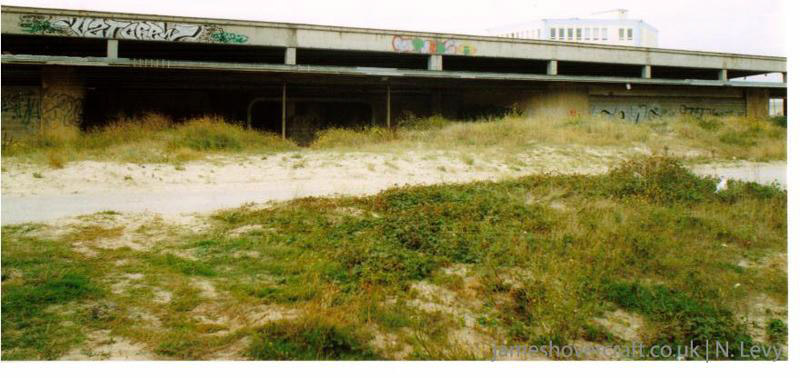 The inside of the derelict Boulogne hoverport - Railway station building (credit: N Levy).